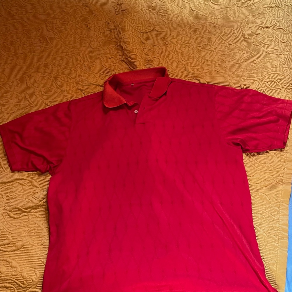 Men's Adidas Red Sports Polo Shirt